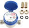 AYNEFY Water Meter, Copper 1.5 m3/h 0~40 ¡æ Mechanical Water Meter 15 mm 1/2 inch Water Gauge for Measuring Water at General Temperature and for Households or Gardens (Blue)