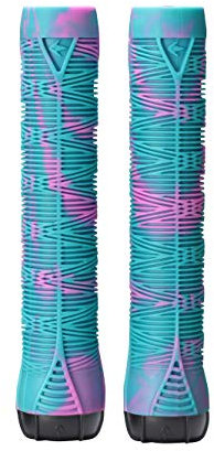 Blunt Stunt-Scooter Hand Griffe V2 Soft Long + 2 x 2 Barends (Türkis/Pink)