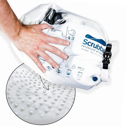 Scrubba UNTOUCHED Sac de Lavage – Machine à laver portable écologique – Légère & manuelle – Idéal pour voyages, camping & vêtements bébé – Utiliser avec lessive ou savon – 150g