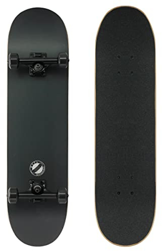Komplett Skateboard von BTFL, ABEC 9 Kugellager, kanadischer Ahorn + Cooles Griptape, 8.125“ Board für Anfänger, Geschenke für Kinder, Skateboard für Erwachsene und Kinder ab 6 Jahre, Black