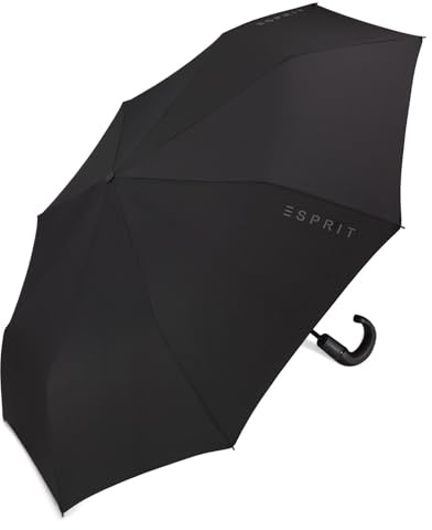 ESPRIT Herren Taschenschirm Easymatic Rundhakengriff - Gents black
