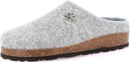 GRÜNLAND SARA – Ciabatte Donna Invernali in Lana Rigenerata, Pantofole Calde e Traspiranti, Stile Alpino, Sottopiede in Sughero e Feltro Naturale