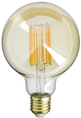 Xanlite, Lampadina a filamento LED decorativa, vetro ambrato, G95, attacco E27, 1521 lumen, consumo 15 W (equivalenza 100 W), bianco caldo, ideale per illuminazione interna e ambiente accogliente