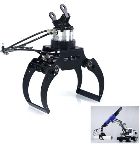 wheelfun Metall Hydraulische Klaue Greifer für 1/14 EC380 Fernbedienung Bagger 946 RC Bagger Modell Befestigungen RC Konstruktionen Fahrzeuge Zubehör