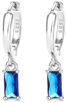 Goldene Ohrringe Damen mit grünem Tropfen, Creolen Gold für Frauen 14K Gold Ohrringe Kreolen Gold für Mädchen und Männer 2PCS