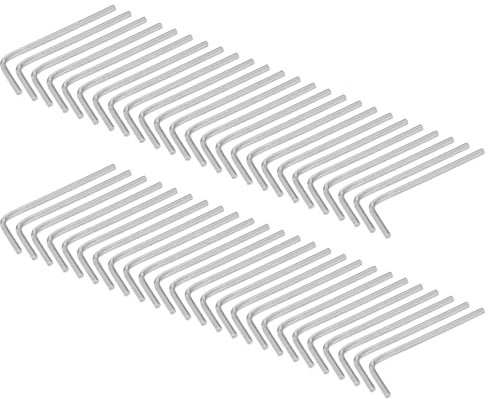 QUARKZMAN 50 Piezas de Llave Hexagonal de 2.5 mm, Herramienta de Reparación en Forma de L de Acero Cr-V de Brazo Largo para Bicicletas y Muebles