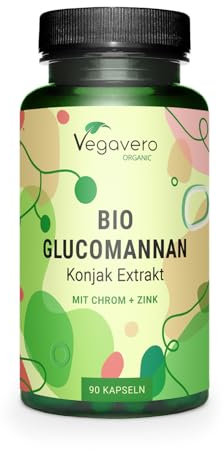 Vegavero Organic Glucomannan Capsules 4000 mg | with Chromium and Zinc | Weight Loss Supplement* | 95% Glucomanan | NO Additives | Vegan
