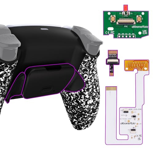 eXtremeRate Rise V3 Remap Kit per ps5 Controller BDM-030/040/050, Palette Back Button Tasti Aggiuntivi Paddles Cover Posteriore per ps5 Joystick, Senza Controller, Bianco Antiscivolo