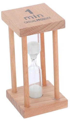 Amosfun Clessidra da 1 minuto per regali di matrimonio, regalo di compleanno, un carillon per festival, clessidra, clessidra, clessidra, timer da 1 minuto, clessidra, bianco