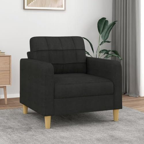 Xichuzi Sofasessel Schwarz 60 cm Stoff, Relaxsessel, Fernsehsessel, Kinosessel, Gaming Couch - 359079