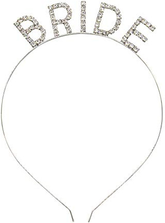 ZYWQ Bride Haarreif, Bride to be Haarreifen, Damen Elegant Haarreifen, Strass Haarschmuck für Junggesellinnenabschiede Hochzeit (Silber)