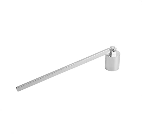 Candle Snuffer Fashion Stainless Steel Candle Extinguisher with Long Handle for Putting Out Wick Flames 7.5×0.9 Inch (Silver)