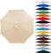 Genérico Cubierta de Repuesto para Parasol, Protección UV 50+ Toldo de Recambio de Sombrilla de 6/8 brazos, tela de Repuesto para patio playa piscina mercado mesa Sombrilla(Beige,400cm-8Brazos)