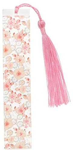 Gadpiparty Dried Flower Bookmark mit Quaste Lesezeichen aus Epoxidharz Handgefertigt mit Echten Trockenblumen für Bücherliebhaber und Kreative Diy Projekte