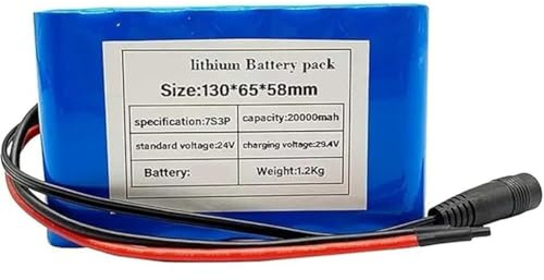 24V 20Ah 7S3P Batería De Litio para Bicicleta Eléctrica,con Cargador Y BMS,para Kit De Motor De Menos De 500W(XT60+T)