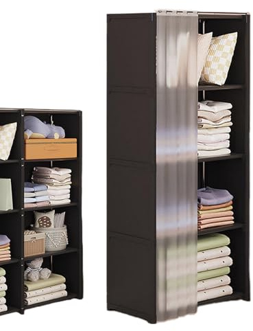 Garderob – Baroni Home vikbar tyggarderob | platsbesparande hopfällbar | stor kapacitet, robust design för sovrum, lägenhet, (höjd 155 cm/125 cm, fem lager)