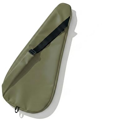 Alephnull Borsa da tennis per racchetta da tennis da 1/2 racchetta da tennis, borsa imbottita per tennis/badminton/squash tennis, custodia per racchetta da tennis (verde militare)