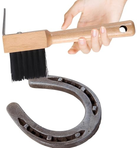Generisch Hufkratzer – 170 X 85 X 26 Mm Hufkratzer Aus, Bürste Mit Holzgriff, Pferdepflegeset, Robuste Bürsten, Hufeisenpflegewerkzeug Aus Holz, Für, Hufeisenhaken, Bürste, Messerreinigung,