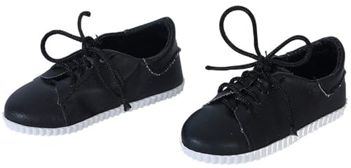 Uterui BJD-Puppenschuhe, Flache Schuhe, 1/4 BJD SD-Puppe, Schwarze Schnürschuhe, Freizeitschuhe, Kostümzubehör