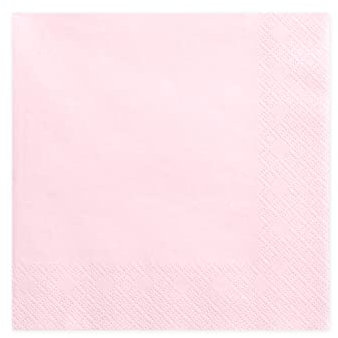 Servietten 33x33 cm 3-lagig 20 Stück Papierservietten Servierten für Geburtstag Hochzeit und Party zartrosa/Dreilagige Servietten in Rosa - Dekorative Servietten Tischdekorationen Einweghandtücher
