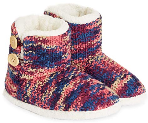 CityComfort Ladies Slipper Boots Knitted Warm Winter Indoor Booties