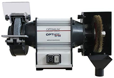 Optimum Kombischleifmaschine OPTIgrind GU 15B (mit Schleifscheibe und Rundbürste, wartungsfreier Motor), 3101600