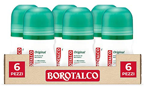 Borotalco Deo Roll-On Original Borotalk-Duft, 50 ml, 6 Stück