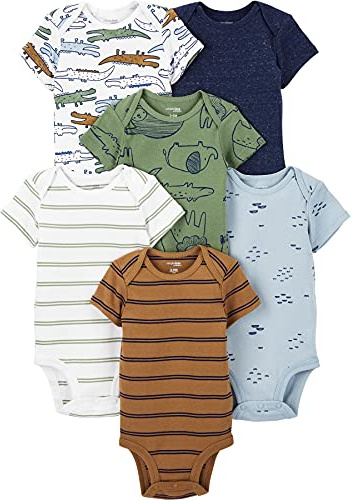 Simple Joys by Carter's Baby Boys' 6-Pack Short-Sleeve Bodysuits