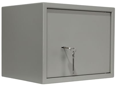 Möbeltresor Safe Tresor Geldschrank Wandtresor Wandsafe Schlüssel Wertsachen S4 - silber