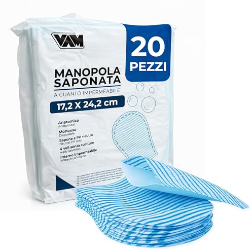 Manopole Saponata 20 Pezzi – Igiene Personale e Professionale – Pulisce e Idrata Senza Irritare