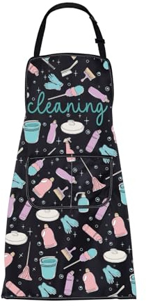 ENSIANTH Clean Kitchen Apron with Pockets Funny Clean Kitchen Dirty Mind Gifts for Cleaning Lovers Apron Kitchen Cleaning Gifts