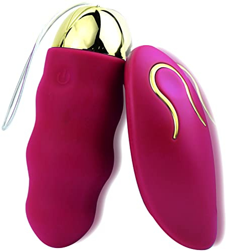 Vibro Ei mit Fernsteuerung für unterwegs Länge 8.5cm ⌀3.3cm 12 Vibrationsstufen Vibration für Frauen mini vibrator für frauenWasserdicht Silikon Vibrator mit Fernbedienung inklusive M17-7