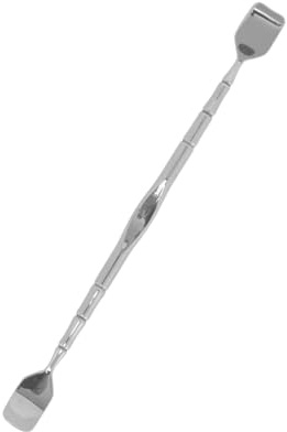 WRITWAA Doppelkopf Edelstahl Gesichtsschaber mit Präziser Reinigung und Sanftem Kratzen für Hautpflege Routine Tragbares Metallwerkzeug in Silber