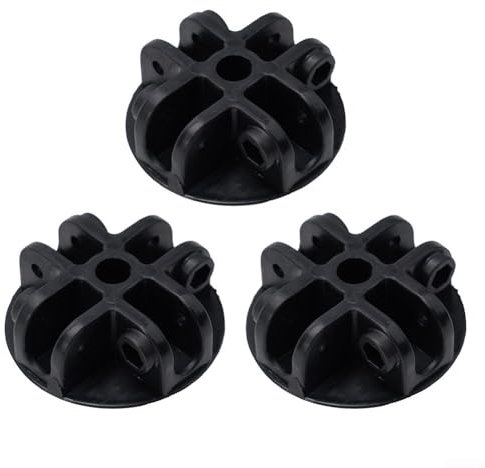 4-Way Roof Centre Bracket, Pop-up Gazebo Tent Spare Parts, Connector Plastic Black, Gazebo Bracket, for Pavilion Tent Parasol Pavilion(3pcs)