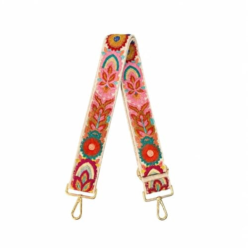 Eiyye Schultergurt Blumen Bestickter Taschengurt Verstellbarer 5cm Breiter Crossbody Ersatzgurt für Handtaschen Schultertaschen & Umhängetaschen