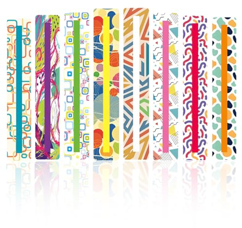 LONZIKP 8 Pièces Règles de Lecture Guide Coloré pour Dyslexie Aide à la Lecture pour Enfants et Adultes Outil Materiel Dyslexique pour Améliorer la Concentration