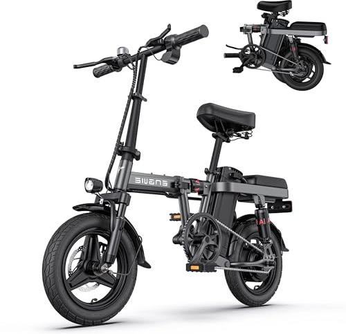 ENGWE Bicicletta elettrica Mini Adulti e Adolescenti - Ebike da città 14 con pneumatico grasso, motore da 250W, batteria da 48V 10Ah, design pieghevole leggero, assorbimento degli urti, fino a 25KM/H