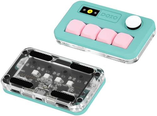 KEEBMONKEY Sayo O3C OSU Rapid Trigger Hall-Effekt-Tastatur mit Joystick und Bildschirm, CNC-Aluminium-RGB-Einhand-Makro-Pad für Rhythmusspiele, USB-C benutzerdefinierte programmierbare Tastatur (Mint