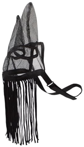 PFIFF 102354 Fliegenfransen mit Ohrennetz, schwarz Pony