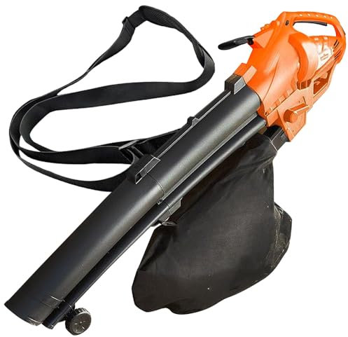 Heavy Duty 3200w Electric Garden Leaf Blower - Grass Hedge Hoover Vacuum Vac | Powerful & Lightweight - Garden Leaves Collector, Clear Gardens, Patios, Gutters, Driveways - 35L Collection Bag, Wheels