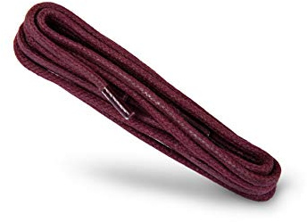 Kaps Cordones Redondos Encerados de 100% Algodón Natural, Elegantes para Zapatos de Vestir y Diario, Hecho en Europa (75 cm - 4 a 5 Pares de Ojales / 26 - Granate)