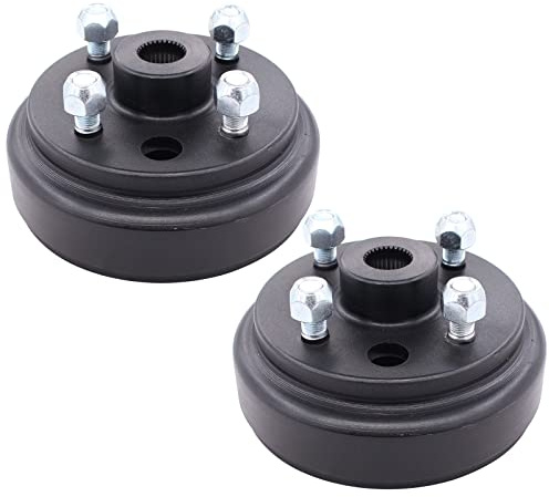 ApplianPar Pack of 2 Rear Wheel Brake Hub Drum 30 Teeth 21807-G1 for EZGO Gas 4 Cycle 91-Up RXV Golf Cart