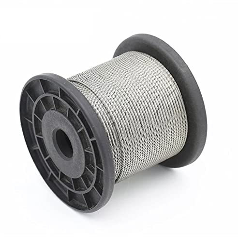 CCLONGTT Spanndraht 304 Edelstahl Stahlseil Einstellbar Fotoseil Edelstahl für Zeltseilen Wäscheleinen mit Aluminiumhülsen für den Außenbereich (Color : 4mm, Size : 10m)