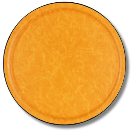 Platex - Plateau Limo Old Moutarde Rond de Service 45 cm - Fabrication Française - Plateau Design Décoratif pour La Table - Plateaux Élégants - Antidérapant , Plusieurs Coloris Disponibles