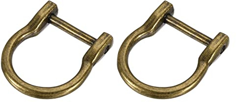 METALLIXITY Metal D Rings Non-welded D-shaped Ring Buckles for Hardware DIY Keychains Card Holders