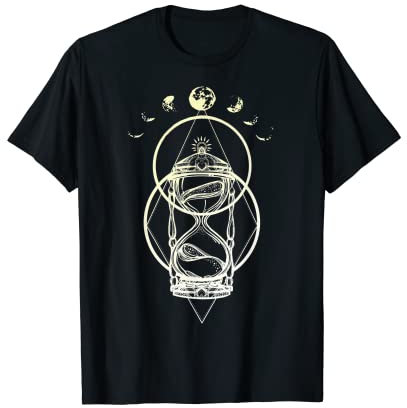 Phasen of the Moon Shirt Tattoo Style Sanduhr T-Shirt T-Shirt