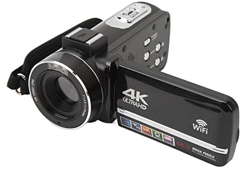 Annadue 4K Video Camera, Ultra HD 48MP Wifi Vlogging Camera with Fill Light, 18x Digital Zoom Video Camera Camcorder with 3.0 Inch Touch Screen, Support APP Control