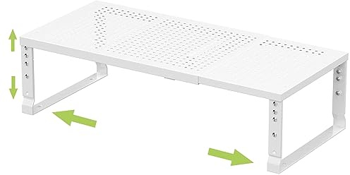 Jojocross Expandable Adjustable Stackable Kitchen Organizer, Spice Rack,Metal Pantry Storage Shelves Racks,Counter Shelf for Cabinets, Countertop, Cupboard(1 Pack/Medium/White)