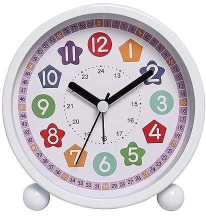GDWD Despertador infantil para niños y niñas, reloj despertador digital sin tictac, reloj educativo, reloj despertador, reloj despertador para niños, reloj despertador analógico con luz, despertador