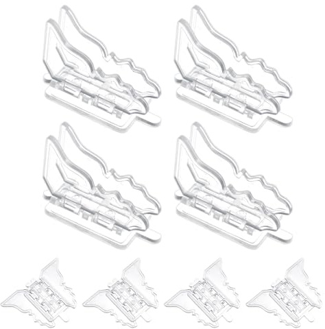 8 Pack Clear Sliding Door Lock, Easy Install Sliding Patio Door Lock, Butterfly Shape Window Security Lock, Glass Surface Patio Door Lock (8, Transparent)